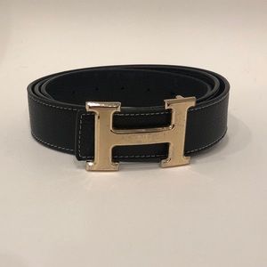 Black & Gold Hermès Belt